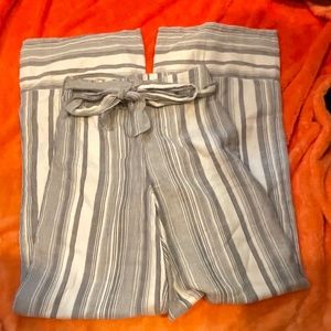 BNWT EXPRESS WIDE LEG FLOWY LINEN WORK CASUAL DRESS PANTS SIZE XXS